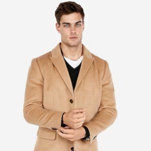 NEW EXPRESS $298 MENS CAMEL RECYCLED WOOL - XL